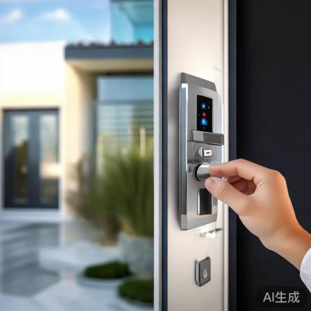 别墅指纹锁多种开启,设置密码宜