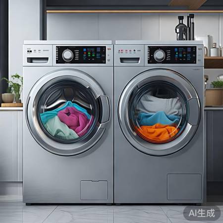 双筒变频洗衣机，智能洗护，时尚