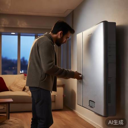 壁挂炉放水后，检查密封防损失。