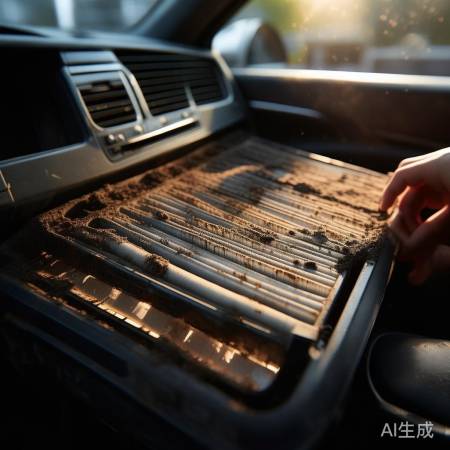 空调滤芯变黑需更换，异味差效提