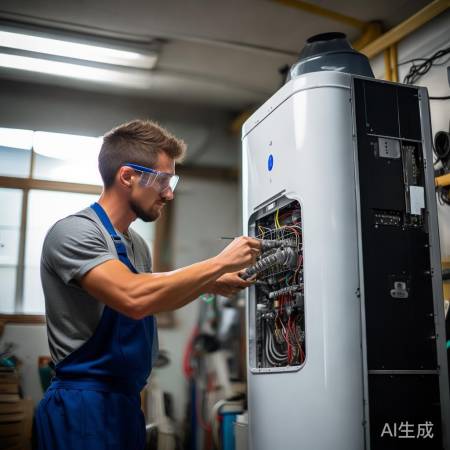 拆盖换螺丝，热水维修中