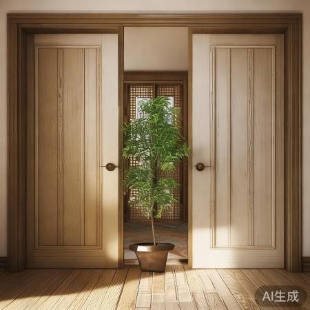 门对门风水忌，用植物化解。