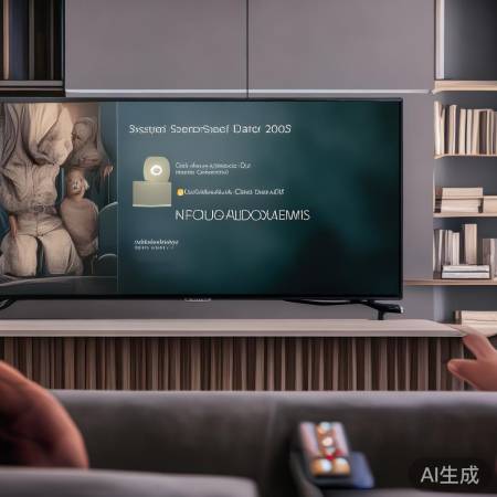 电视自动检测，按菜单键试试。