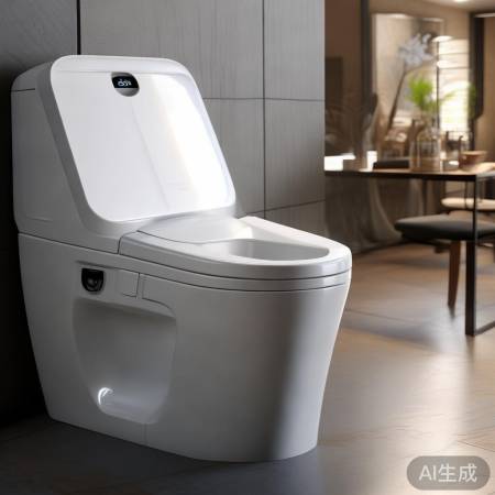 智能马桶:自动翻盖,节水环保。