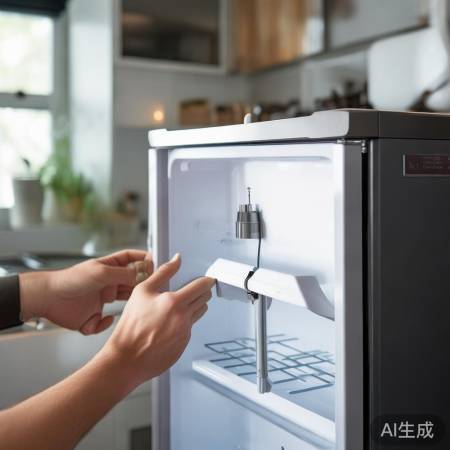 “探头略向下，冰箱测温准。”