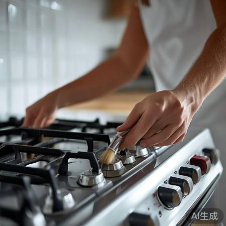 燃气灶按键检查，清理内部杂质