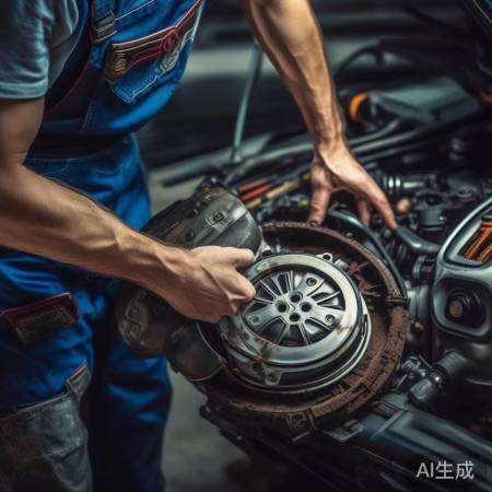 离合器磨损，换新即可。