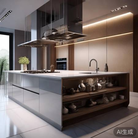 消毒柜高温杀菌，碗筷微蒸。