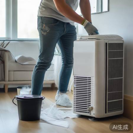 “断电擦净空调排水口，安全拆洗