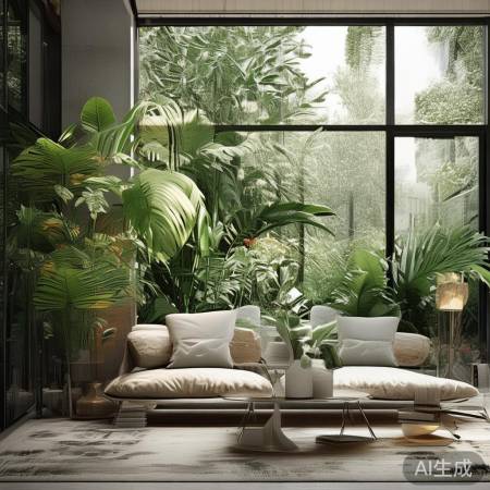 风水兰花水晶球，小石净气风水佳