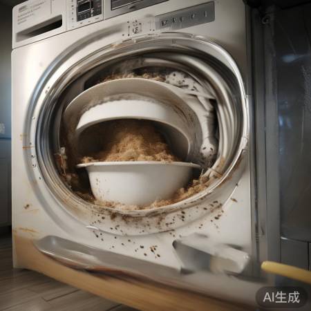 洗衣机滤网堵塞，定期清理可解决