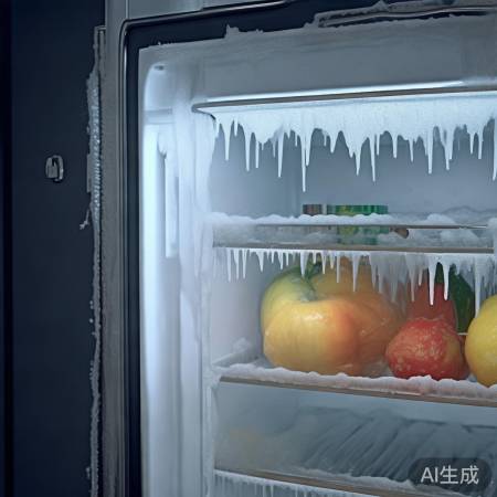 冰箱低温易结霜，食物保存非长久