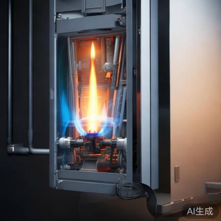 壁挂炉天然气燃烧加热水