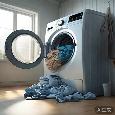 洗衣机使用不当，缠衣困扰。