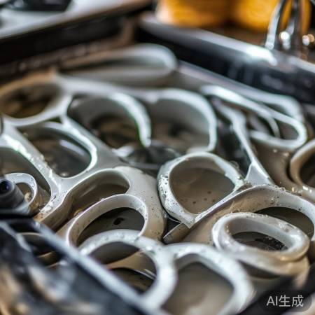 碗光洁如新，细菌藏匿微痕