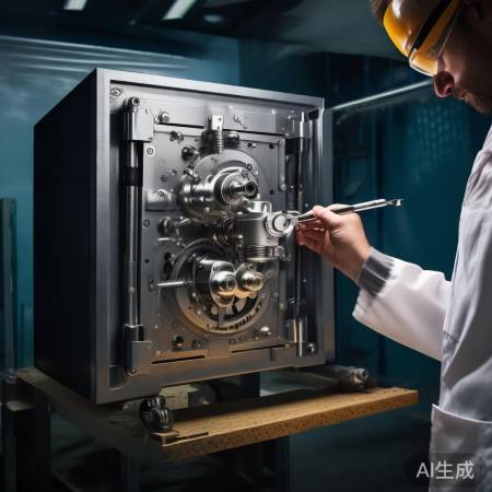 保险柜加工完成，锁具调试中。