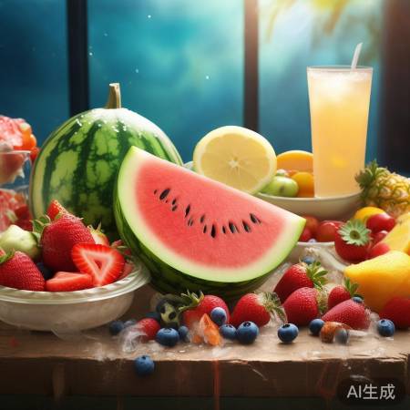 夏日解暑神器：冰镇西瓜，清凉汁