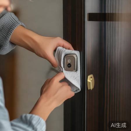 指纹锁清洁，保持使用顺畅