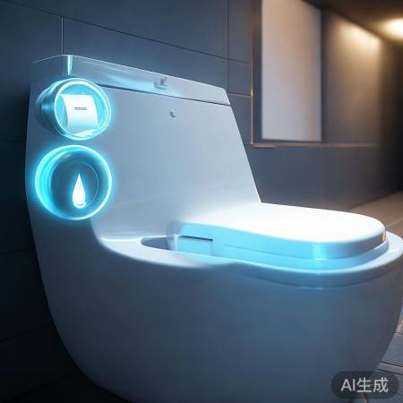 自动卷纸节水图标，环保便捷。