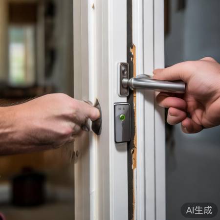 指纹锁换装，兼容旧孔省力省钱