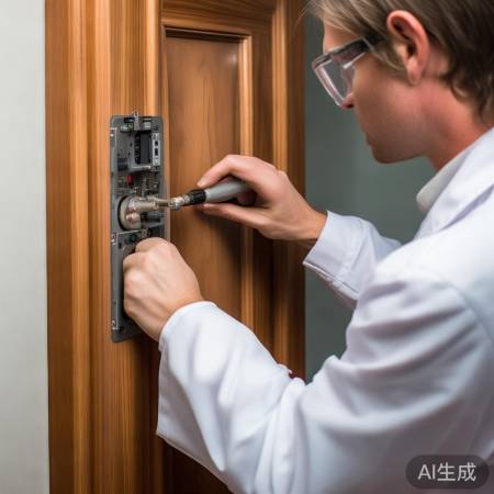 指纹锁安装要点：门框平整，小心