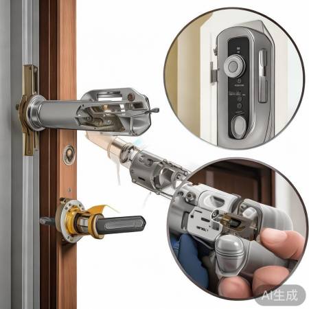 指纹锁换新不必重开孔
